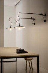 Black fishing rod wall light Meridiana - Wall lights by Aldo Bernardi