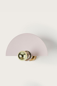 Applique demi-cercle en acier rose Haban - Applique by Aromas