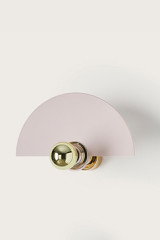 Applique demi-cercle en acier rose Haban - Applique by Aromas