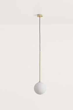 Ball suspension verre opale et or