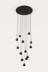 Chandelier 15 lights in wood and metal Lita - Chandeliers by Aromas