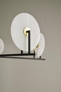 Alabaster 5-light pendant Erto