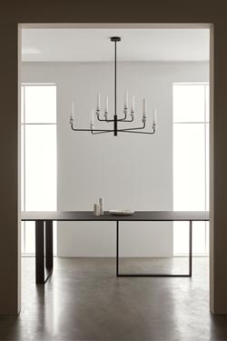 Design chandelier black matte 8 lights Delie