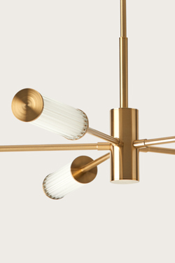 Ison contemporary 5-cylinder chandelier black