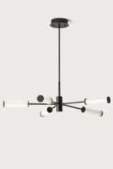 Ison contemporary 5-cylinder chandelier black - Chandeliers by Aromas