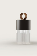 Bora cordless walking lamp in glass and black steel - Cordless lamps by Aromas
