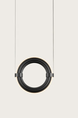 Elli suspension anneau noir et éclairage LED - Suspension by Aromas