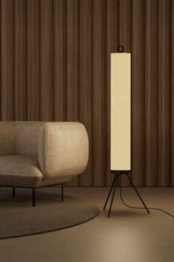 Nooi floor lamp in natural linen