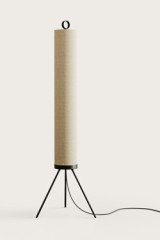 Nooi floor lamp in natural linen - Floor lamps by Aromas