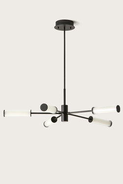 Ison lustre contemporain 5 cylindres noir - Lustre by Aromas