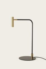 Lampe de bureau contemporaine noire et or Maho - Lampe de bureau by Aromas
