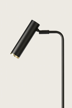 Lampe de bureau orientable en acier noir et or Maru