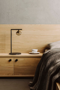 Lampe de table en marbre et verre optique Nino