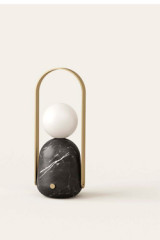 Lampe sans fil portable en verre et marbre Nano - Lampe sans fil by Aromas