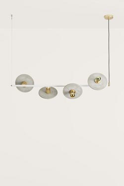 Ohlala suspension rampe 4 lumières en céramique - Suspension by Aromas