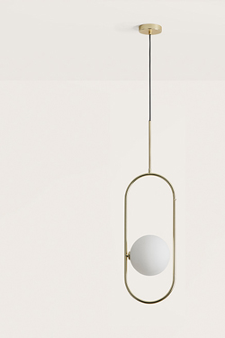 Abbacus gold metal and glass ball pendant - Pendants by Aromas