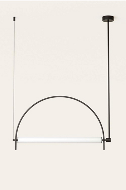 Arc pendant black with tube diffuser and arc structure  - Pendants by Aromas