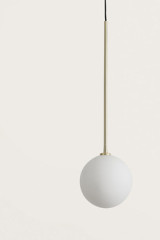 Ball pendant lamp opal glass and gold - Pendants by Aromas