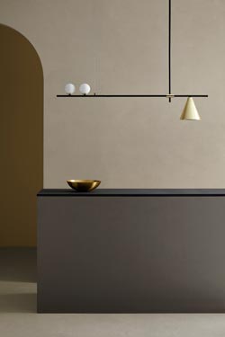 Black and gold design pendant Crane