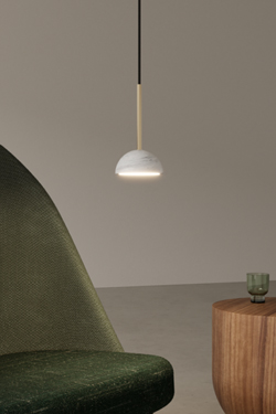 Dussa small black marble pendant lamp