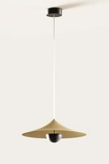 Hat gold pendant with black marble reflector - Pendants by Aromas