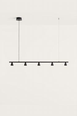 5-light ramp black Lyb  - Pendants by Aromas