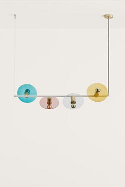 Ohlala ceramic 4-light pendant