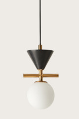 Oneta black marble and gold metal pendant light - Pendants by Aromas