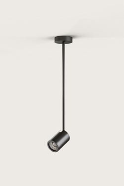 Noon black adjustable spotlight on rod - Spotlights by Aromas
