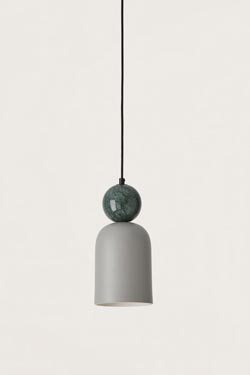 Suspension en céramique et marbre vert Bell - Suspension by Aromas