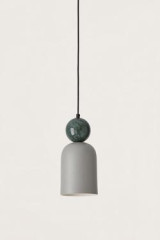 Suspension en céramique et marbre vert Bell - Suspension by Aromas