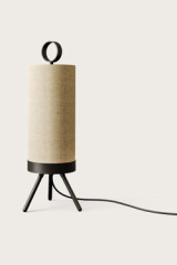Table lamp in linen and steel Nooi - Table lamps by Aromas