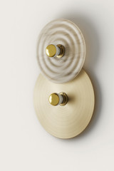 Gold and alabaster 2-light wall lamp Abby - Wall lights by Aromas