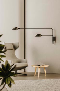 Remote wall light 2 lights Duo