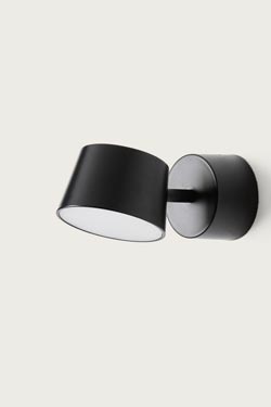 Small adjustable bedside wall lamp black Nera - Wall lights by Aromas