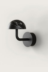 Small wall lamp in black marble and black metal Dussa - Wall lights by Aromas