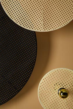 Tan Tan 3 discs wall lamp in natural rattan