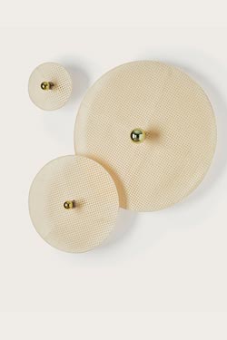 Tan Tan 3 discs wall lamp in natural rattan - Wall lights by Aromas