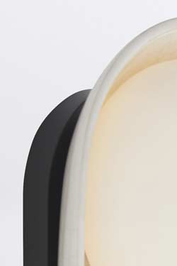 Applique 2 lumières en céramique craquelée ivoire Glaze