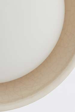 Applique ronde en céramique craquelée Glaze