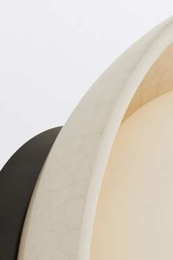 Applique ronde en céramique craquelée Glaze
