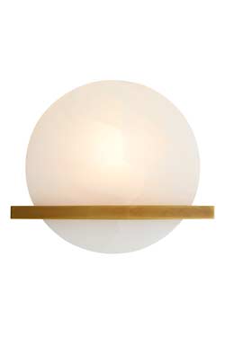 Applique ronde en onyx et laiton antique Savion