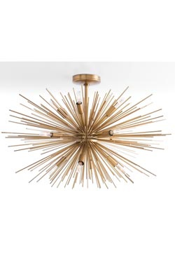 Grand plafonnier en laiton antique Zanadoo - Plafonnier by Arteriors