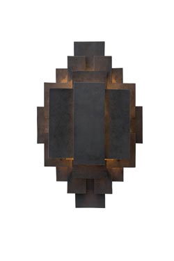 Grande applique en acier patine rouille Trinidad, - Applique by Arteriors