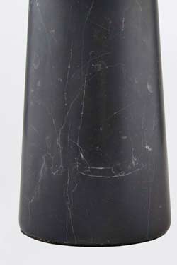 Grande lampe de table classique en marbre noir Sidney