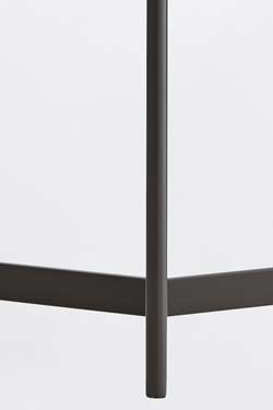 Lampe de table en céramique craquelée et acier noir Glaze