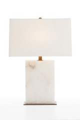 Lampe en marbre blanc Carson - Lampe de table by Arteriors