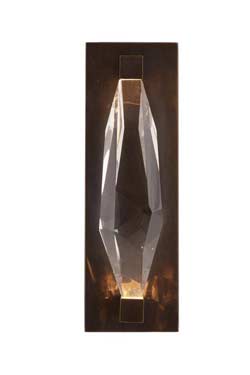 Maisie applique murale diamant et métal bronze foncé