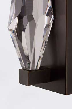Maisie applique murale diamant et métal bronze foncé