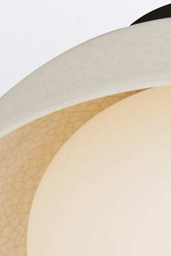 Plafonnier en céramique craquelée ivoire Glaze